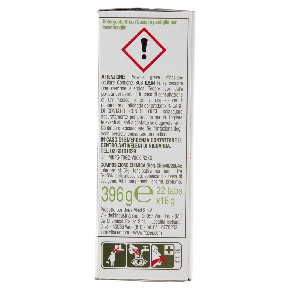 22 Tabs Detergente Lavastoviglie Green Oasis